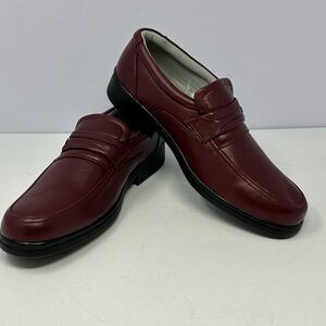 NEW HABAND'S FIT-FOREVER Mens Casual Slip-On Loafer Shoes Sz 9.5 D Burgundy O8